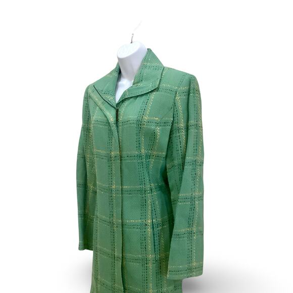 A Line Plaid Coat - Picture 2 of 8